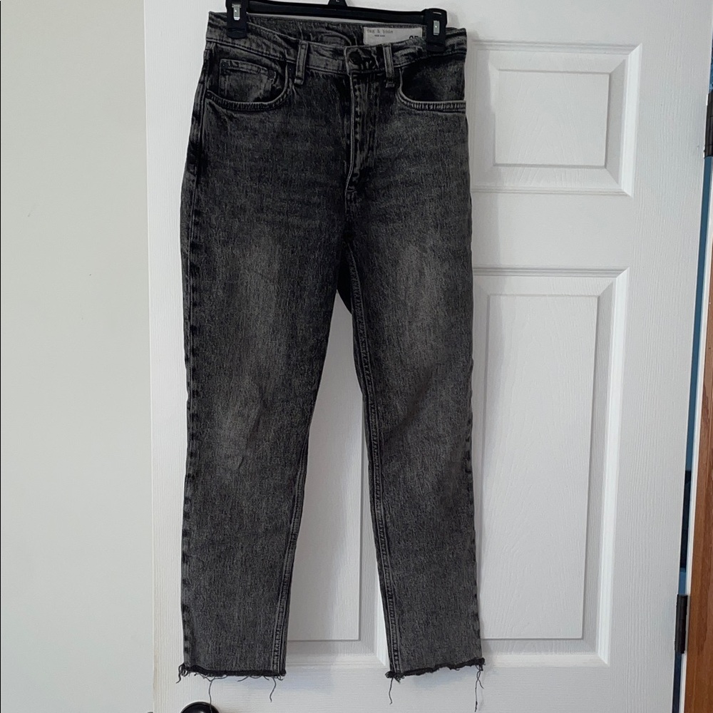 Rag & Bone Charcoal Ankle Jeans